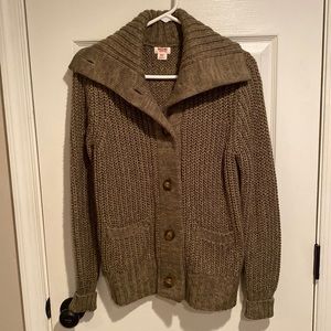 Mossimo Supply Co. Green Chunky Knit Button Cardigan